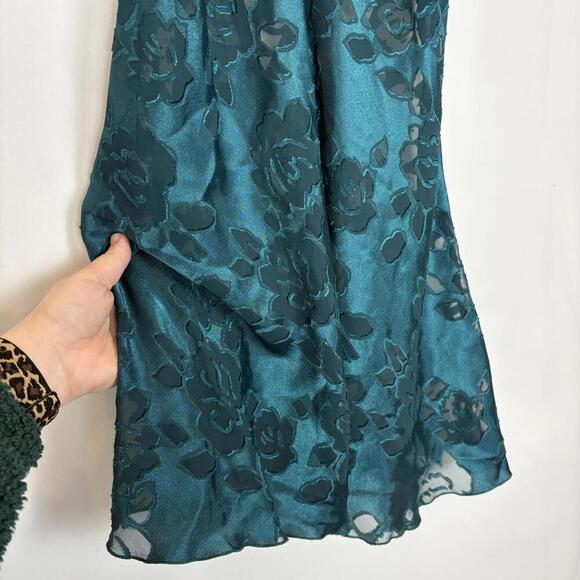 Vintage Victoria’s Secret Gold Label Floral Satin Chemise Lingerie Slip Dress S - Picture 3 of 8